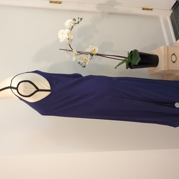 NWT - Blue Women's Cami Maxi Dress Sleeveless V Neck Solid Dress - Picture 9 of 13